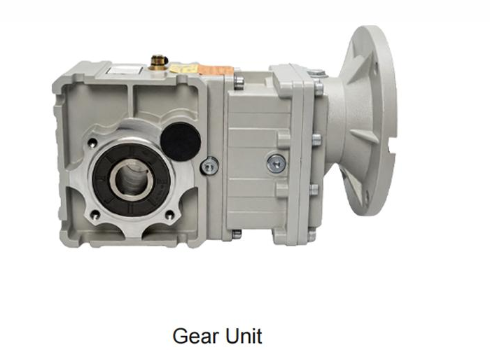 Top-down view of KM reducer with output flange